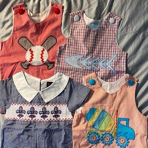 Four Jon Jons Size 12 mo. Appliqué Smock